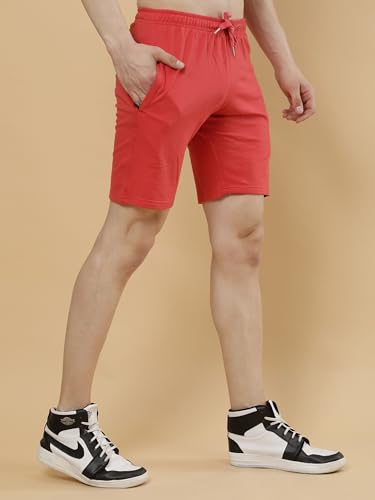 Image of POCKMAN Men's Regular Fit Black Cotton Terry Shorts- Perfect for Sports and Casual Wear.