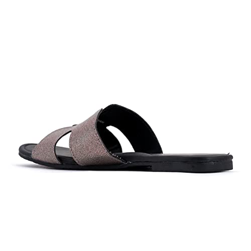 Image of CLEO By Khadim's Synthetic Grey Slip-On Flats For Women