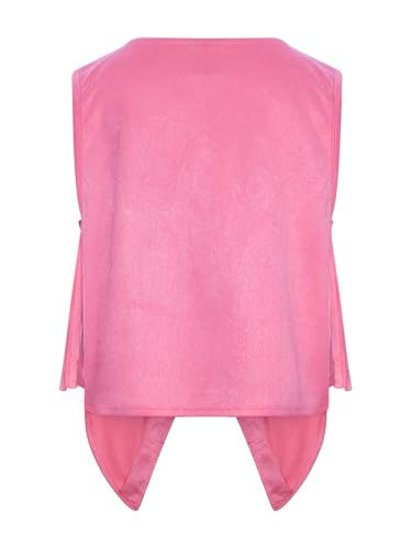 Kids Unisex Western Cowgirl Cowboy Sleeveless Faux Suede Fringe Vest Fancy Dress Up for Halloween Party4