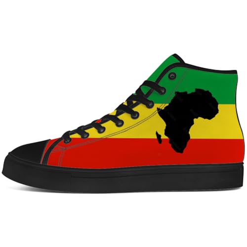 Rasta High Top Canvas Shoes for Men Women Reggae High Top Sneakers Lace Up Casual Shoes Gifts for Dad Mom3