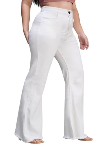 Image of Miss Chase A+ Women's Wide-Leg High Rise Regular-Length Stretchable Denim Jeans