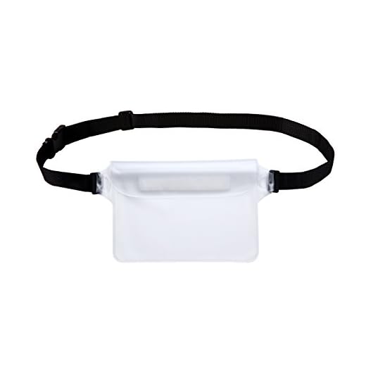 Waterproof Pouch with Waist Strap Best Way to Keep Your Phone and Valuables Safe and Dry Perfect for Boating Swimming Snorkeling Kayaking Beach Pool Water Parks (White)