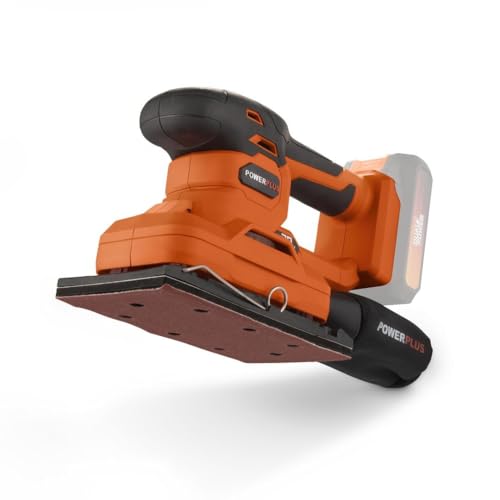 Powerplus Dual Power - Levigatrice Vibrante Senza Fili, 20 V, Powdp50300, Carta Abrasiva, 187 X 90 Mm, 24.000 Min-1, Con 1 Sacchetto Per La Polvere E 