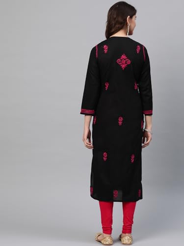 Image of Ada Hand Embroidered Lucknowi Chikankari Cotton Kurta for Women A341075