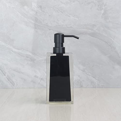 H Halston Modern Soap Dispenser With Rustproof Pump For Soap, Lotion, Dish Soap, Liquid Soap, Farmhouse Styles, For Kitchen Countertop, Bathroom, Home Decor (Double Wall Black) #TOP2