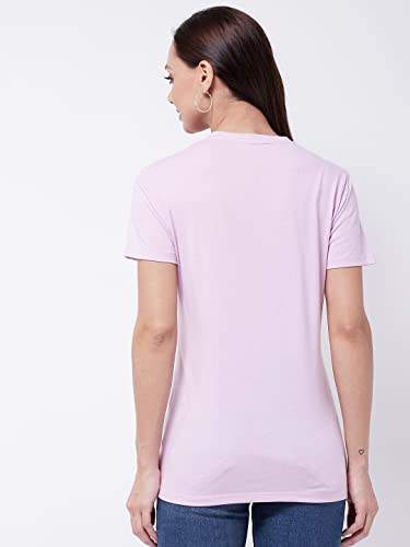 Image of Modeve Women Printed Cotton Blend Half Sleeve Round Neck T-Shirt for Summer