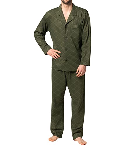 Pyjama homme Hanes ensemble en tricot de coton pantalon et haut manches longues pour se détendre