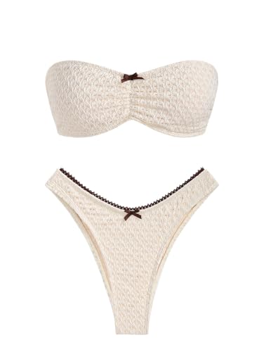 ZAFUL Trägerloser Bikini für Damen,...