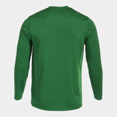 Joma - Camiseta Deportiva Manga Larga Hombre - Ligera y Transpirable Ideal para Todo Tipo de Deporte - Combi L - Verde