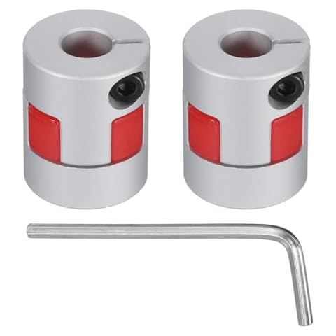sourcing map Aluminium Flexible Coupler for 3D Printers Cover