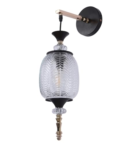 Image of ELAINTE Premium Wall Light | | Elegant Glass Wall Lamp for Living Room & Hallway | 3 Years Warranty | Free Bulb (Lux-Single)