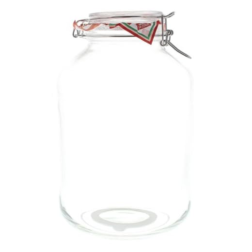 Bormioli Rocco trådstrykjärn Fido 5 000 ml rund glasburk dessertglas förrättsglas kokglas