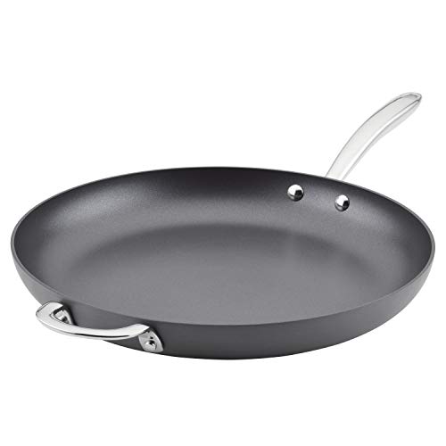 Comparison: Best Rachael Ray Fry Pans 10 Rachael Ray 80089 Professional Hard Anodized Nonstick Frying/Fry Pan/Skillet with Helper Handle, 14 Inch - Gray