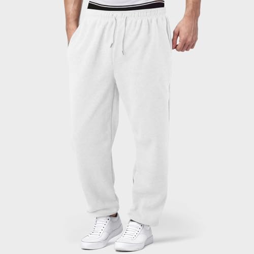 Boy's Baggy Sweatpants Straight, Boy Baggywide Leg Open Bottom Drawstring Elastic Waist Workout Athletic Joggers Sweat Pants3