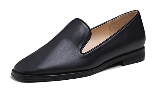 Image of FEVERSOLE Women's Fashion Dress Comfort Low Heel Office Penny Loafer Flats
