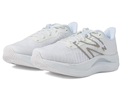 New Balance Women's FuelCell Propel V4 Running Shoe, White/Quartz Grey, 9.5