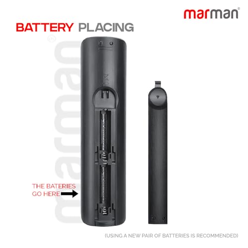 Image of marman Compatible with Samsung Tv Remote Control Suitable for UHD Full HD 4K QLED 6, 7 and 8 Series Tv Models Non Voice Command with Hotkeys - Match Key by Key with Original Remote