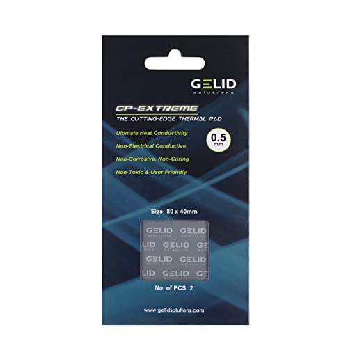 Image of Gelid Solutions GP-Extreme 12W Thermopad 80 x 40 x 0.5 mm (2 Pieces) Excellent Heat Conduction, Ideal Gap Filler Easy Installation