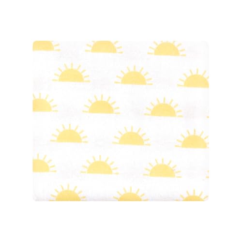 Image of Hudson Baby Unisex Baby Cotton Poly Flannel Receiving Blankets Bundle, Sunshine and Rainbows, One Size