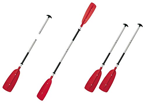 Scoprega 1x 220cm Doppelpaddel Kajak Sup oder 2x 150cm Stechpaddel Kanadier Paddel Ruder Aluminium teilbar