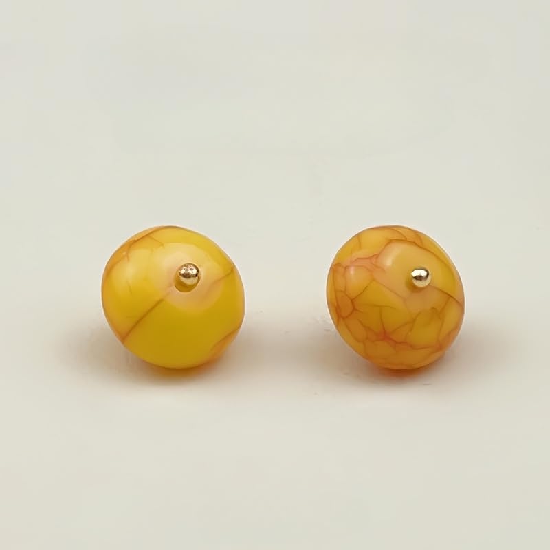 Guziki perłowe Guziki perłowe, 100 szt., 12 mm, czarne, płaskie, małe, okrągłe, półgruszkowe, do rękodzieła materiałowego(10# Yellow Pine)