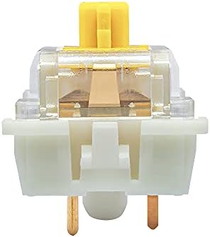 Marshopper Gateron White Shell 3-pin Switches for Mechanical Keyboard, 20 Pieces (Yellow)