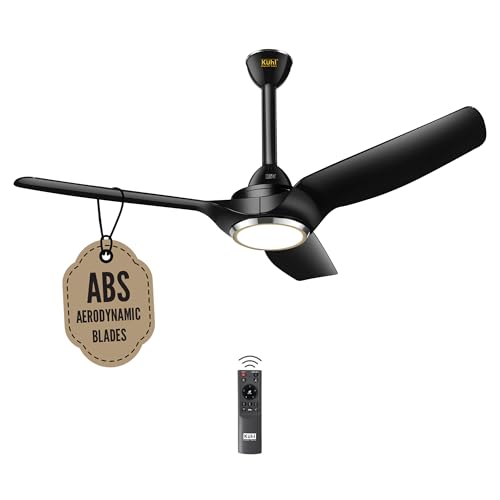 Image of KUHL Meridian M1 1200MM 65% Power Saving BLDC Ceiling Fan With Remote | BEE 5 Star Rated & ISI Marked | High Air Flow | Down Light & Reverse Mode | 5 Year Warranty on Motor | Free Installation |Black
