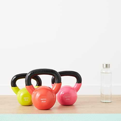 Amazon Basics Vinyl Coated Cast Iron Kettlebell Weight
