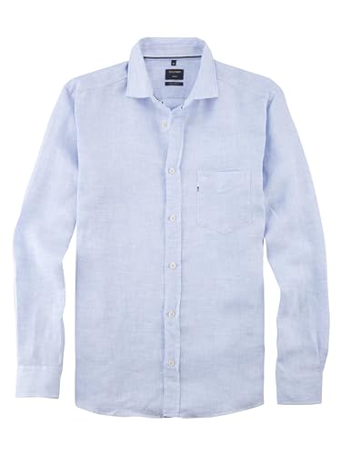 OLYMP Herren Freizeithemd Langarm Casual,Gestreift,Regular fit,Kent-Kragen,bleu 11,3XL