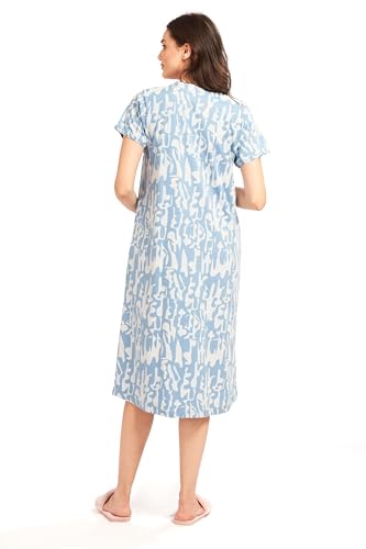 Image of AV2 Women Cotton Printed Maternity Nursing & Feeding Relaxed Fit Nighty -3148