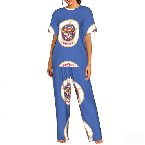 Pyjama doux pour femme avec imprimé Minnesota ultra confortable