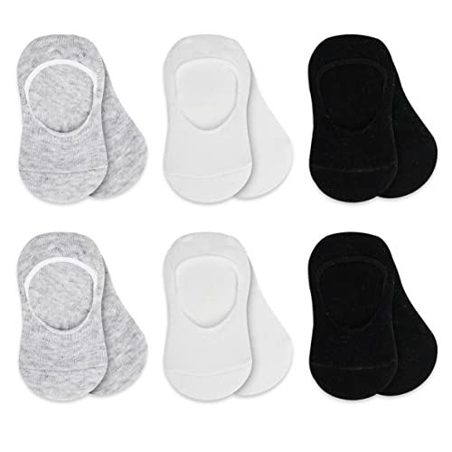 bistyle Baby No Show Socks 6 Pairs | Newborn Infant Toddlers Socks Anti-Allergic Cotton | Kids Boys Girls Low Cut Ankle Socks