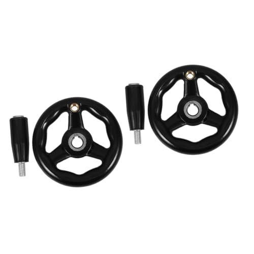CIYODO 2pcs Machine Tool Rotary Handle Hand Wheel Crank Lathe Accessory Crank Handle Milling Hand Wheel for Machine Tool Bakelite Hand Wheel Hand Wheel for Craftsman Table Black