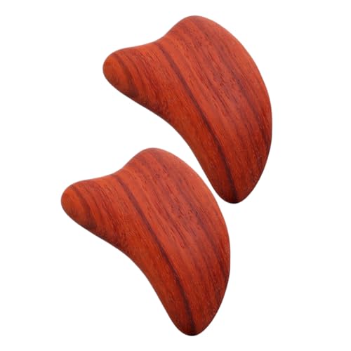 Veemoon 2 Piezas Gua Sha Forma de Herramienta de Masaje de Madera para Cuerpo Cara y Cuello Diseño Ergonómico para Relajación y Muscular Herramientas de Masaje Elegantes y Cómodas