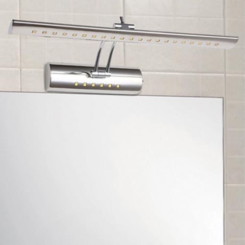 Apliques de pared para baño con luz blanca plateada de bajo consumo 2