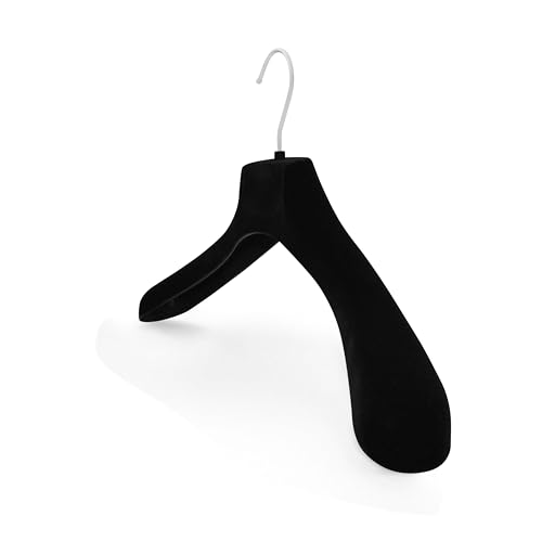 Kiroplast Velvet Hangers Jacket Hangers Outerwear Wide Shoulder Velvet Hangers Flocked Hangers Flocked Hangers Non Slip Clothes Hangers (45cm)