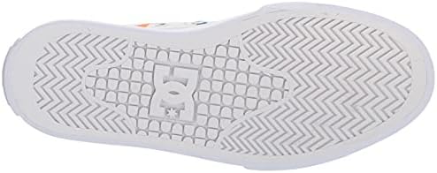 DC Women's Manual HI TXSE Skate Shoe, White/Splatter, 5 | Image 3