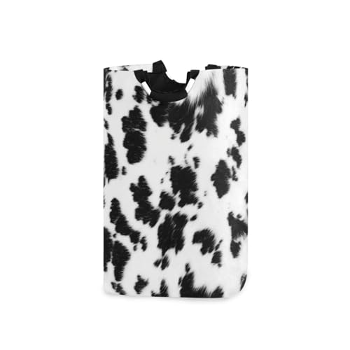 Jihqo Laundry Hamper Basket Black White Leopard Print Collapsible Nursery Storage Bin Waterproof Clothing Baskets for Home Bedroom Bathroom Washing Room