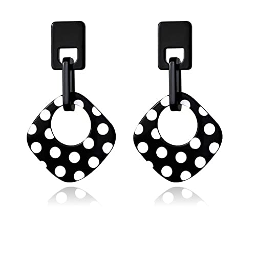 ONLYJUMP Exaggerated Geometry Earrings Acrylic Round Square Triangle Heart Dangle Earrings for Women Multilayer Bohemia Earrings Classic Retro Minimalist Earrings Statement Jewelry