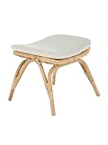 KOUBOO Rattan Foot Stool - Indoor Ottoman, Bathroom, Entryway Bench, Vanity, Foot Rest, Bedroom, Kitchen Step, Natural