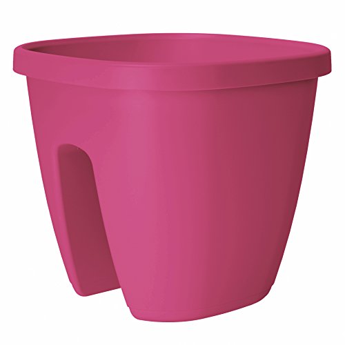Emsa Geländertopf für Balkon, 9 Liter, Selbstbewässerungssystem, Pink Hell, City, 517659 Emsa Geländertopf für Balkon, 9 Liter, Selbstbewässerungssystem, Pink Hell, City, 517659