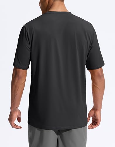 Image of G Gradual Men's Sun Protection Swim Shirt UPF 50+ Rash Guard Short Sleeve Quick Dry Water Hiking Workout Shirts for Men