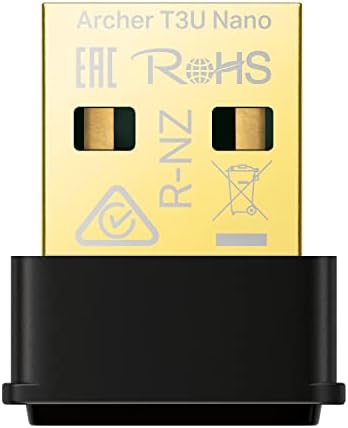 TP-Link Nano USB WiFi Adapter for PC(Archer T3U Nano)-AC1300 2.4G/5G Dual Band Wireless Network Transceiver Adapter for Desktop PC, Travel Size, Supports Windows 11,10, 8.1, 8, 7 / up to Mac OS 10.15