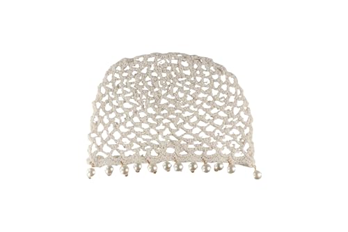 Gorro de crochet de algodón para mujer estilo étnico blanco vintage miniatura 3