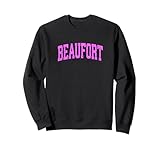 Beaufort Carolina del Sur SC Vintage Atlético Deportes Rosa Desi Sudadera