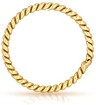 14Kt Gold Filled 20ga 8mm Twisted Closed Jump Rings - 10pcs (6496)/1