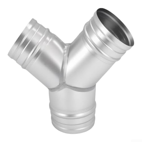 Conducto galvanizado de metal en Y Tee para sistemas de ventilación HVAC incluyendo reductor y componentes de codo para gestión de flujo de aire 5 pulgadas (12.7 cm)