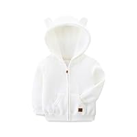 KIDDLETOWN Baby Kapuzenjacke Baby Hoodie Reißverschluss Warme Kinder Cartoon Bär Outwear Unisex Hooded Sweater Jacket Jungen Mädchen Baumwolle Kapuzenpullover 0-24 Monate