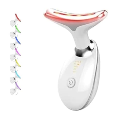 Lux Cove 7-in-1 LED Facial Sculptor EMS Lifting Device for Anti Aging Acne & Firming Skin Care (White)