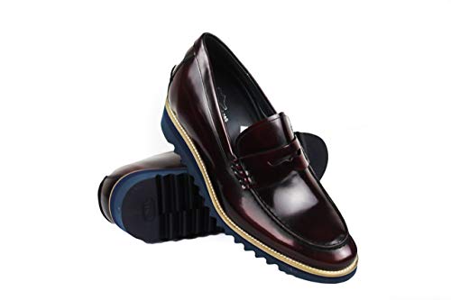 Zerimar Elevator Shoes for Men Add + 3,1 in | Men's Height Increasing Shoes | Shoes That Increase Your Height Burgundy